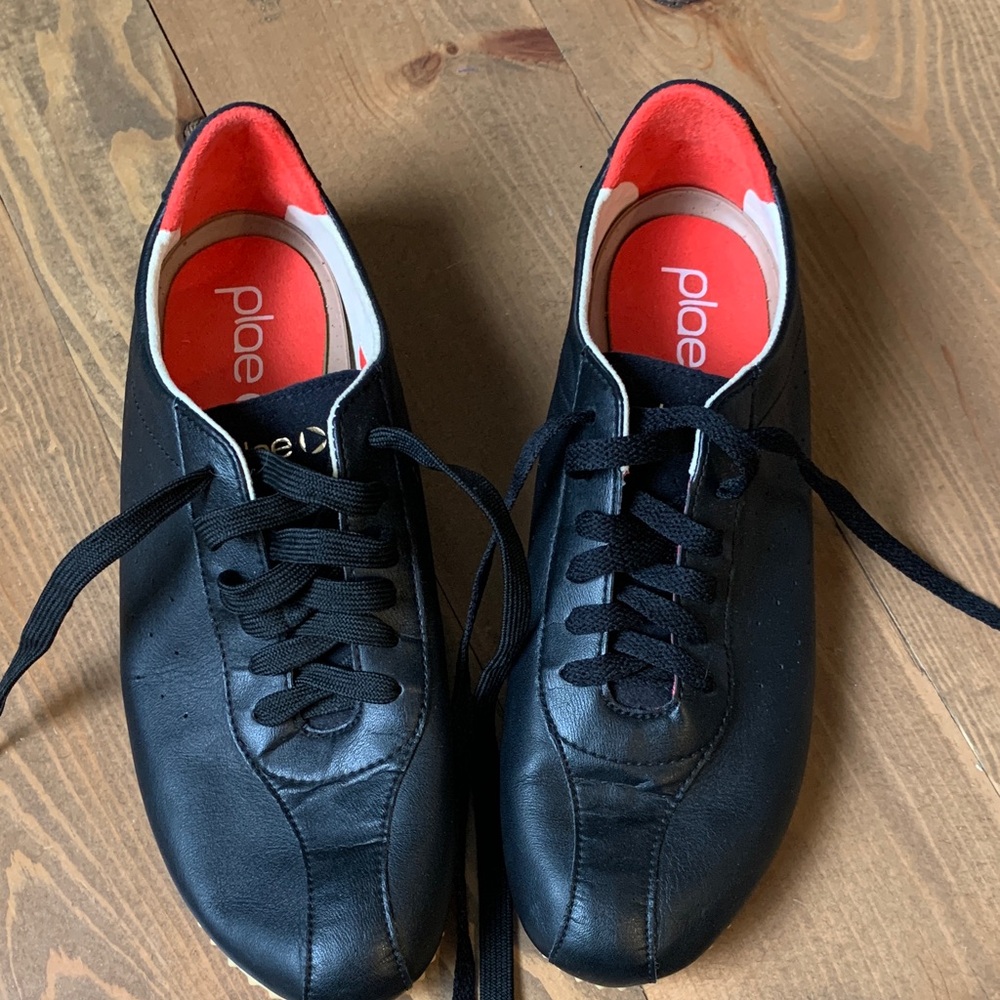 PLAE Black Leather Men's (8.5) or Women’s (10) Sneakers